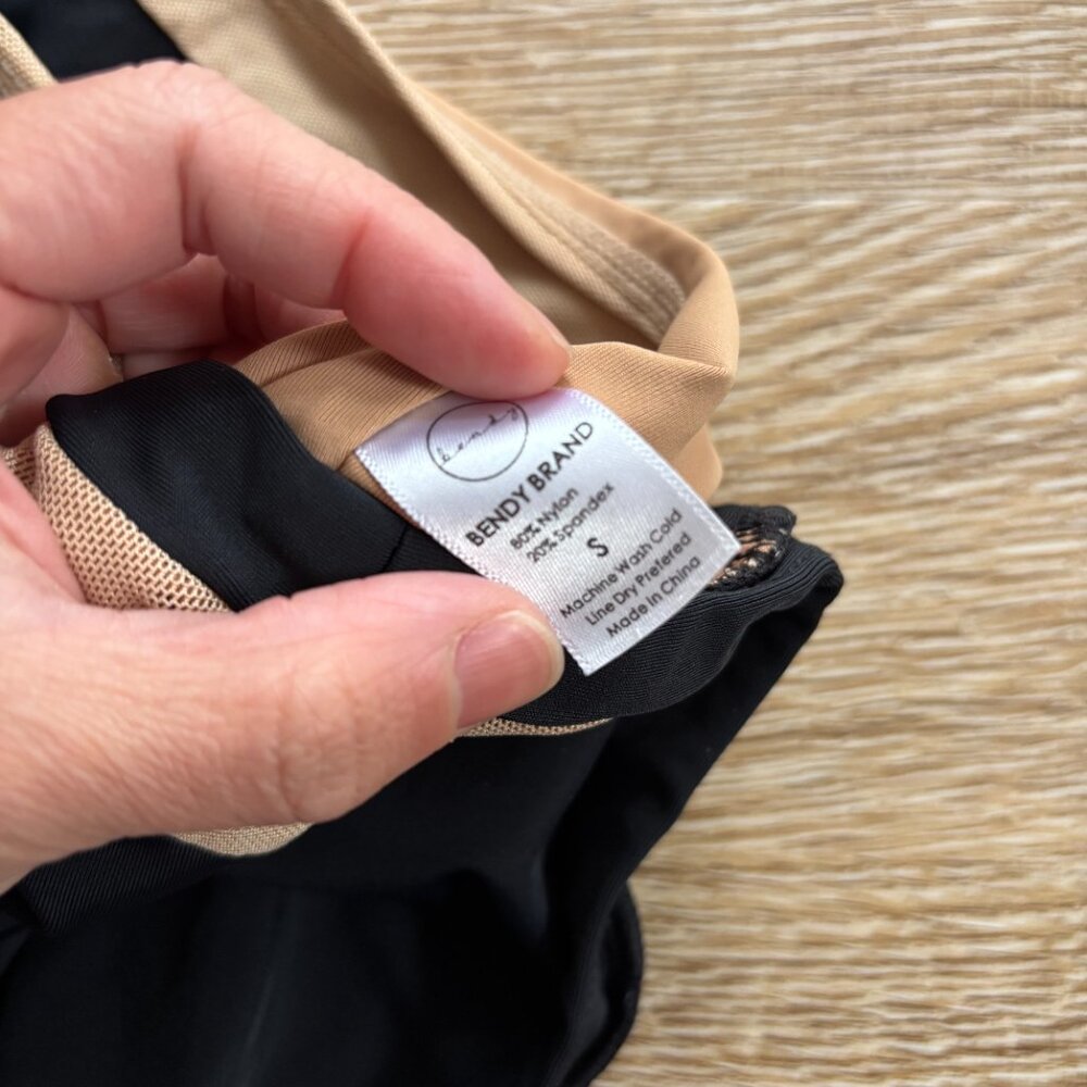 EUC The Bendy Brand Stained Glass Pole Shorts - Black, Size S - Picture 7 of 8